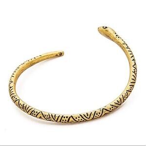 NWT! Madewell Gold Snake Cuff Brass Open End Bohemian Bracelet